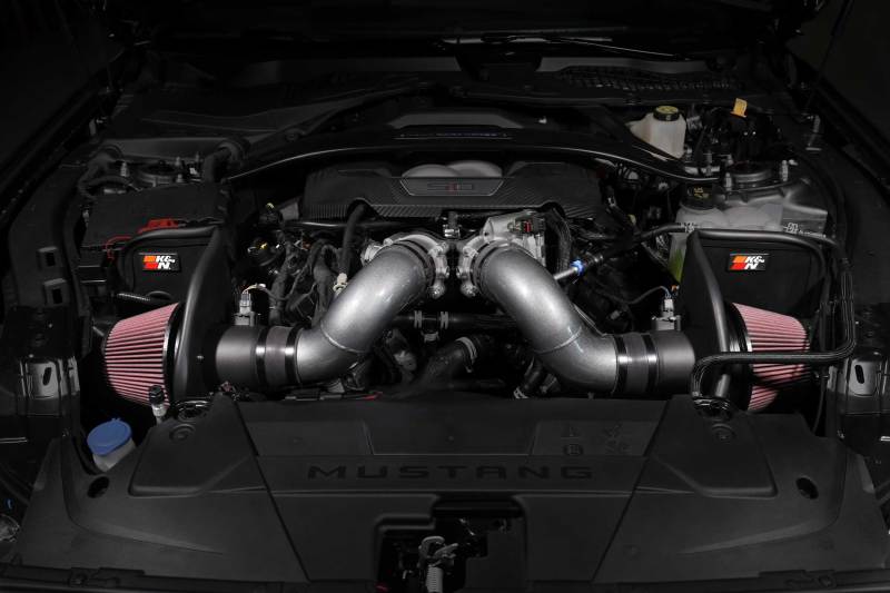 K&N Engineering K&N 2024+ Ford Mustang V8 5.0L Typhoon Performance Air Intake System 69-3541TC 69-3541TC Photo - Mounted