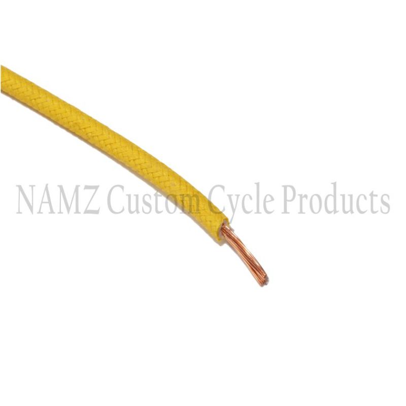 NAMZ OEM Color Cloth-Braided Wire 25ft. Pack 16g - Yellow NCBW-4 NCBW-4 Photo - Primary