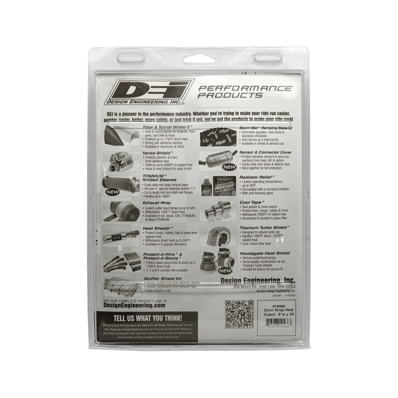 DEI Dyno Strap Heat Guard 5in w x 3ft - Aluminized 10466 10466 Photo - Unmounted