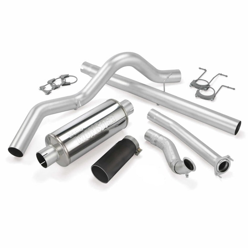 Banks Power 94-97 Ford 7.3L CCLB Monster Exhaust System - SS Single Exhaust w/ Black Tip 46299-B 46299-B Photo - Primary