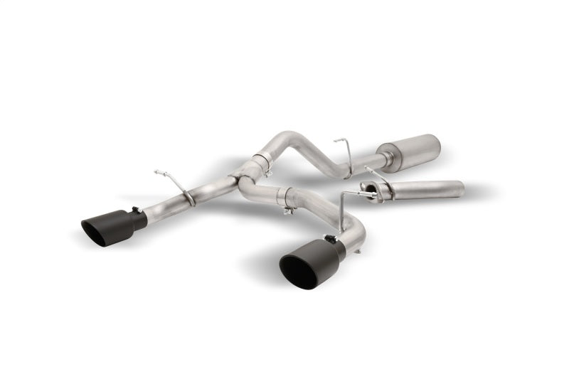 Gibson 2021+ Ford Bronco 4-DR 2.7L 4WD 2.5in Black Elite Cat-Back Dual Split Exhaust - Stainless 69551B 69551B Photo - Primary