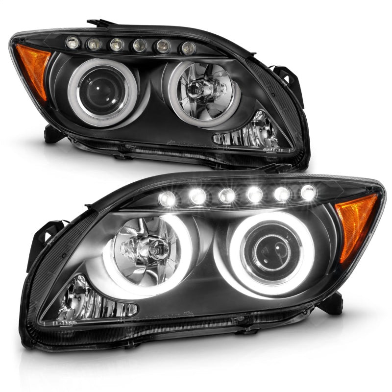 Anzo 2005-2010 Scion Tc Projector Headlights w/ Halo Black (CCFL) 121119 Photo - Unmounted