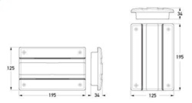 Hella Designline Turn Signal Lamp 959041501 959041501 Technical Drawing