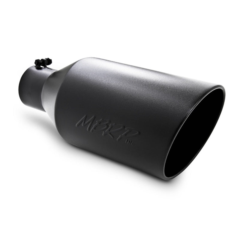 MBRP Universal Tip 8in O.D. Rolled End 4in inlet 18in length Black T5128BLK Photo - Primary