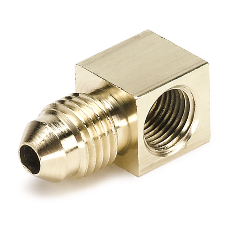 Autometer Fitting, Adapter, 90 Deg , 1/8" Nptf Female To -4AN Male, Brass 3271 Photo - Primary