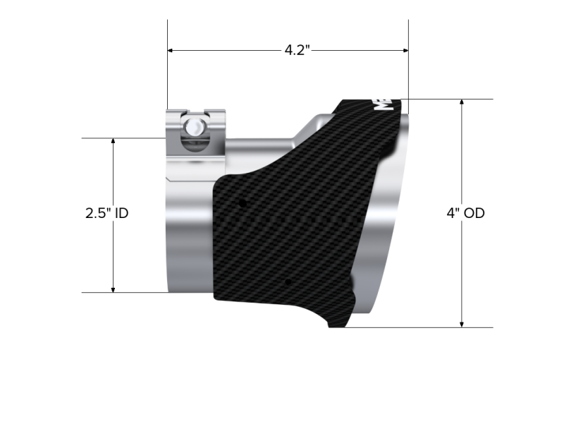 MBRP 18-22 Kia Stinger GT Bezel Kit Quad Tip CF T5195CF T5195CF Photo - Close Up