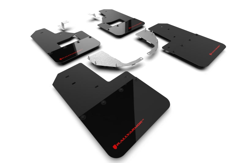 Rally Armor 21-22 Ford Bronco (Steel Bmpr + RB - NO Rptr/Sprt) Blk Mud Flap w/Red Logo MF85-RB-ST-RD MF85-RB-ST-RD Photo - Primary
