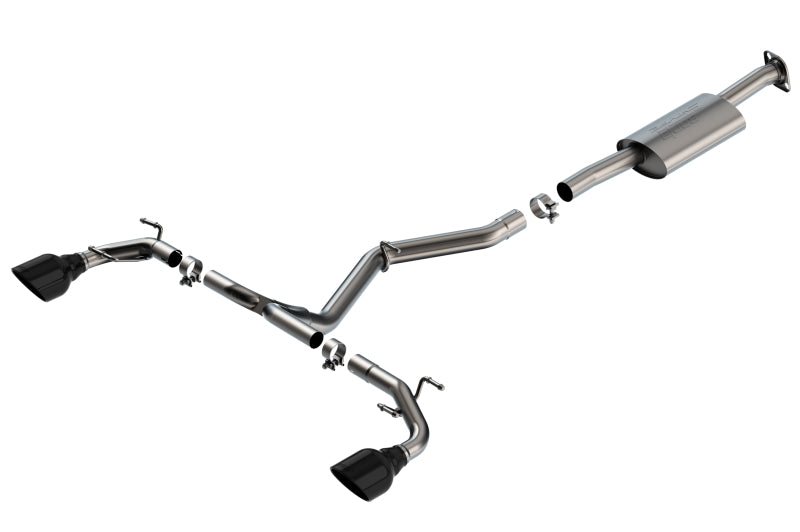 Borla 22-23 Subaru BRZ/Toyota GR86 2.4L RWD AT/MT S-Type Catback Exhaust - Black Chrome Tips 140909BC 140909BC Photo - Primary