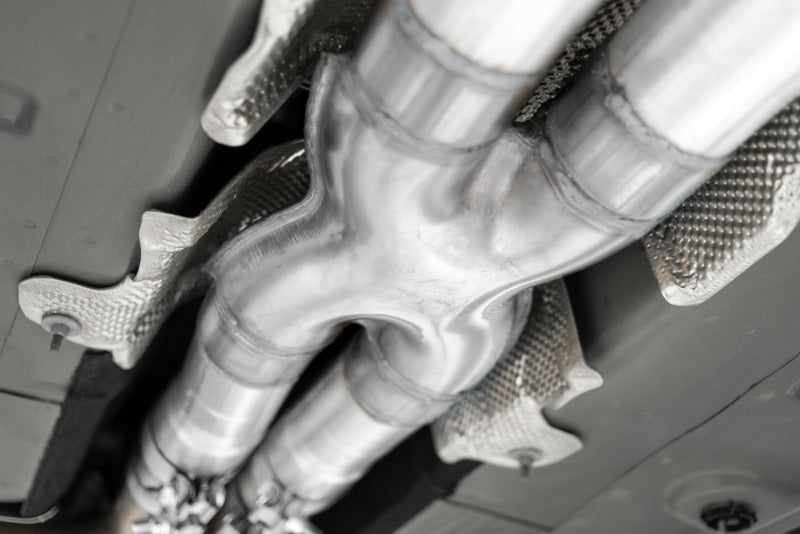 MBRP 17-Up Dodge Challenger 5.7L/6.2L/6.4L Carbon Fiber Quad Tip T304 Catback Exhaust S71133CF S71133CF Photo - Close Up