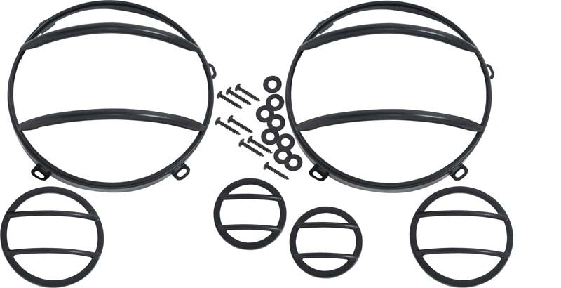 Kentrol 07-18 Jeep Wrangler JK Headlight/Marker Cover Set 6 Pieces - Powdercoat Black 50013 50013 Photo - Primary