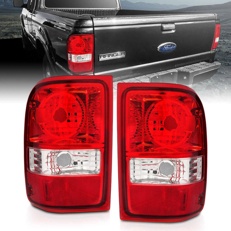 ANZO 2001-2011 Ford Ranger Taillights w/ Red/Clear Lens (OE Replacement) Pair 211182 211182 Photo - Primary