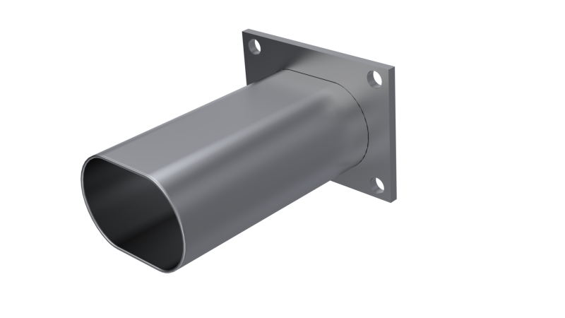 QTP 3in Weld-On QTEC Low Profile Conncetion Oval Tube Kit 10338 10338 Photo - Primary