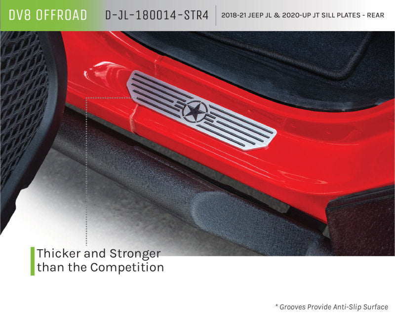 DV8 Offroad 2018-2019 Jeep Gladiator JL Rear Sill Plates D-JL-180014-STR4 D-JL-180014-STR4 Product Brochure - a specific brochure describing a Product