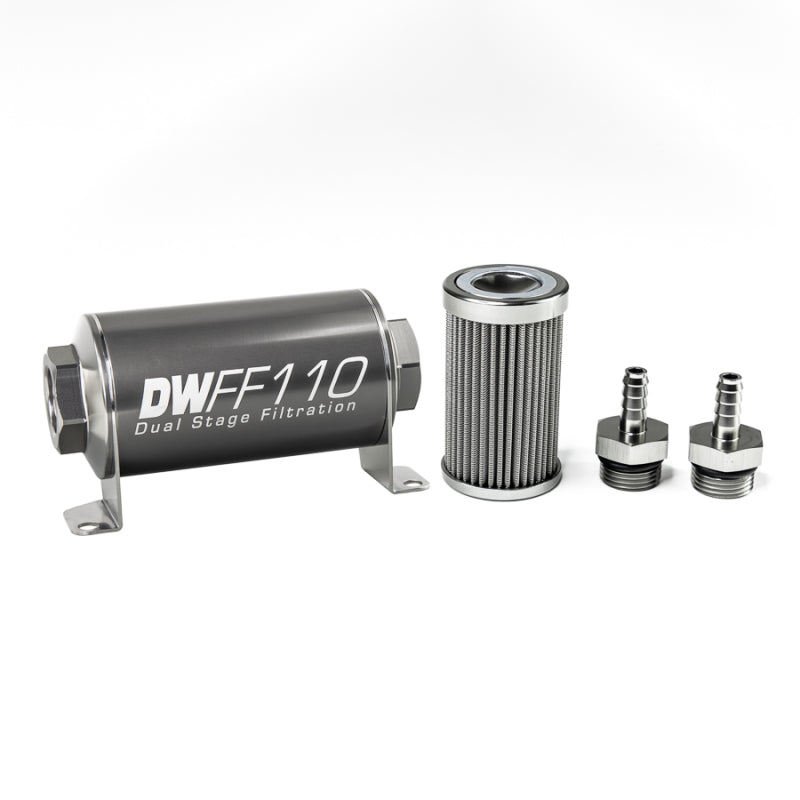 DeatschWerks 5/16 in, 100 micron, 110mm In-line fuel filter kit 8-03-110-100K-516 Photo - Primary