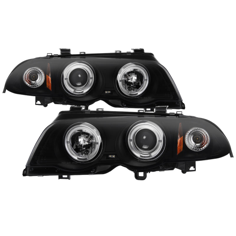 Spyder 99-01 BMW E46 3 Series 4DR Projector Headlights 1PC LED Halo (PRO-YD-BMWE46-4D-HL-AM-BSM) 5084804 5084804 Photo - Primary