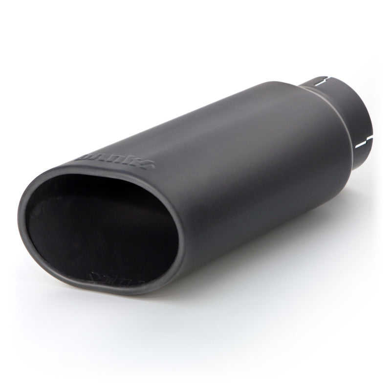 Banks Power Tailpipe Tip Kit - SS Obround Slash Cut - Black - 3.5in Tube - 4.38in X 5.25in X 13.38in 52919 52919 Photo - Primary