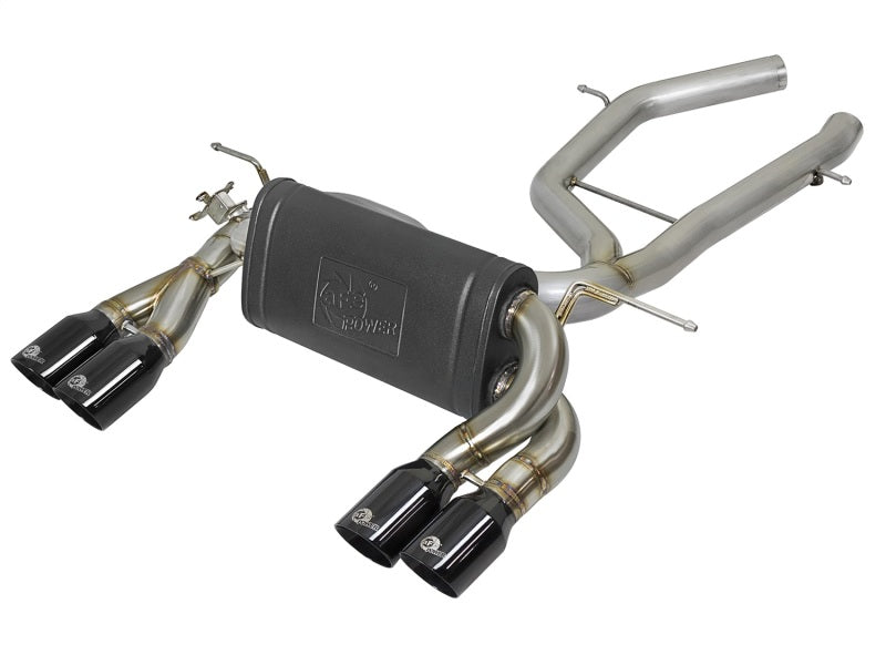 aFe MACH Force-Xp 2-1/2in SS Axle Back Exhaust w/Black Tips 15+ BMW M3/M4 (F80/F82) L6 3.0L (tt) S55 49-36338-B 49-36338-B Photo - Primary