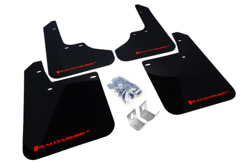 Rally Armor 93-01 Impreza UR Rally Mud flap Red Logo MF2-UR-BLK/RD Photo - Primary