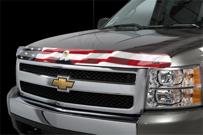 Stampede Vigilante Premium Hood Protector,American Flag w/Eagle,For 2007-2013 2042-30 Photo - Mounted