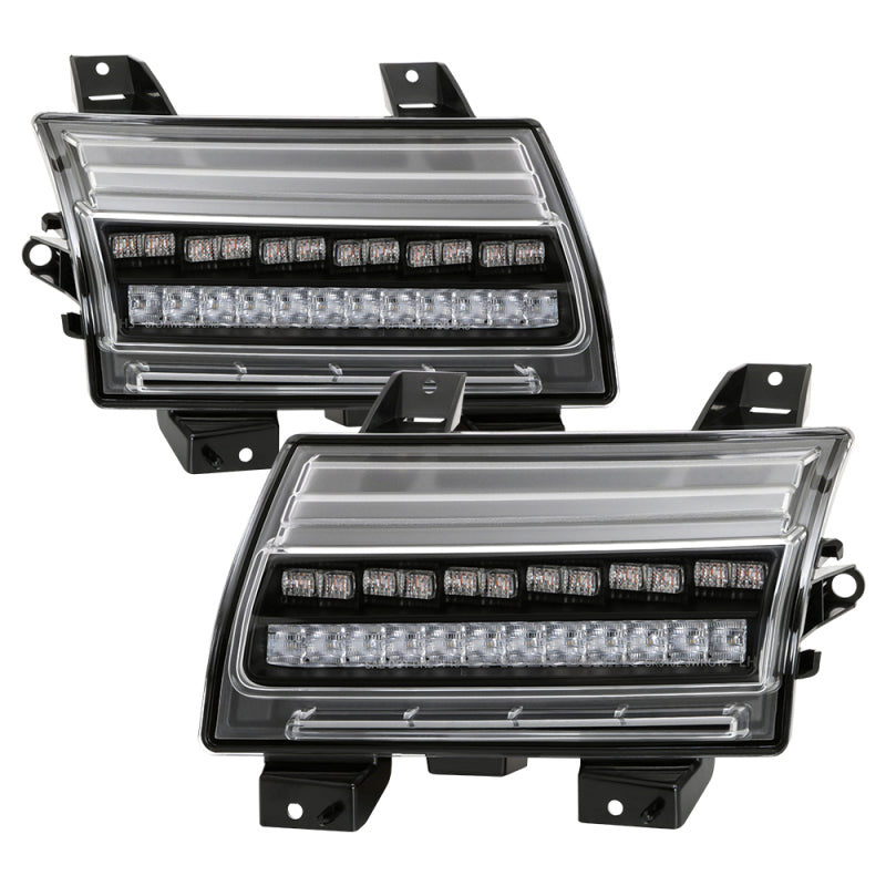Spyder Jeep Wrangler 2018-2019 ( LED Model Only) LED Front Bumper Lights - Sequential Signal - Black 5086808 5086808 Photo - Primary