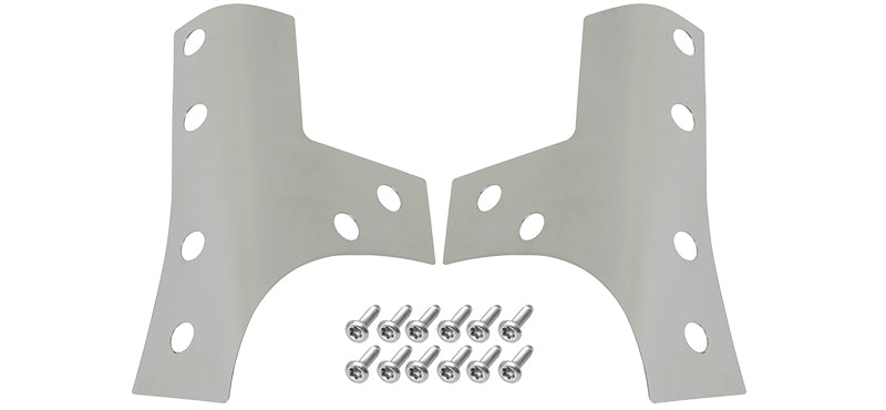 Kentrol 07-18 Jeep Wrangler JK Windshield Support Overlays Pair - Polished Silver 30074 30074 Photo - Primary