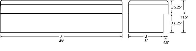 Tradesman Aluminum Side Bin Truck Tool Box w/Push Button (48in.) - Black 79748PB 79748PB User 1