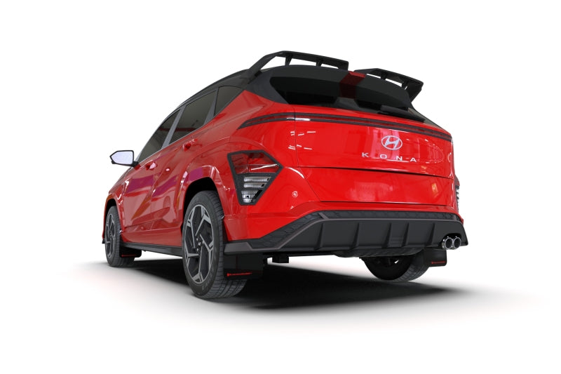 Rally Armor 2024 Hyundai Kona N Line Black UR Mud Flap - Red Logo MF103-UR-BLK-RD MF103-UR-BLK-RD User 1