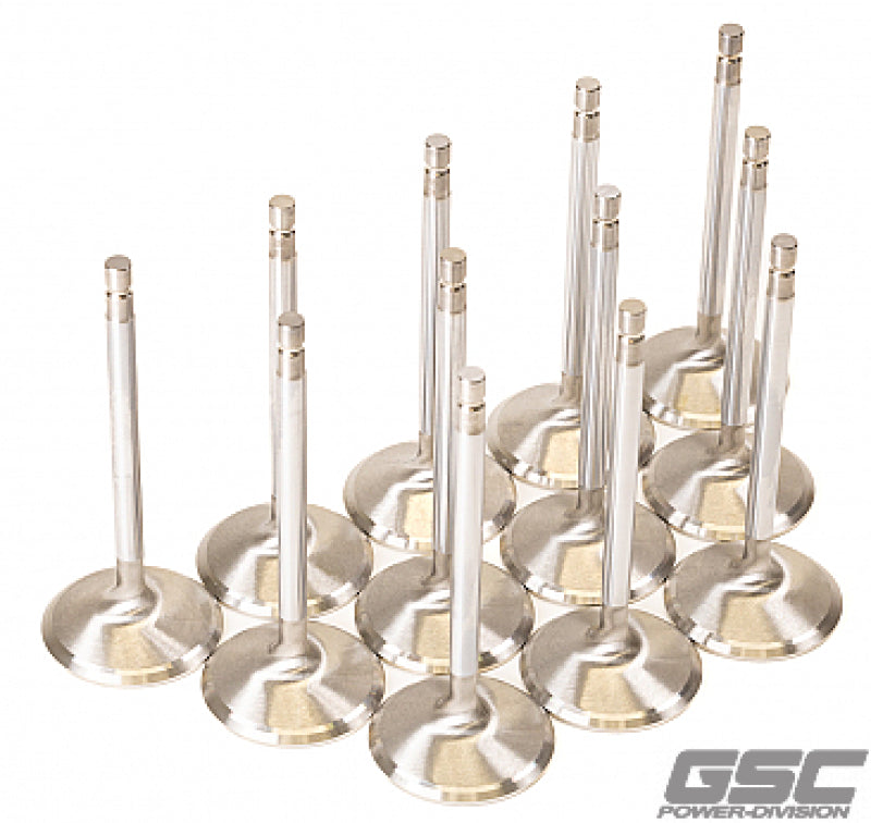 GSC Power Division GSC P-D Nissan VR38DETT 38.15mm Head +1mm OS 94.95mm Long Flat Face Intake Valve - Set of 12 2058-12 2058-12 User 1