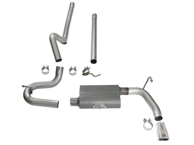 aFe Scorpion 2-1/2in Aluminized Steel Cat-Back Exhaust System w/Polished T 49-08044-1P Photo - Unmounted