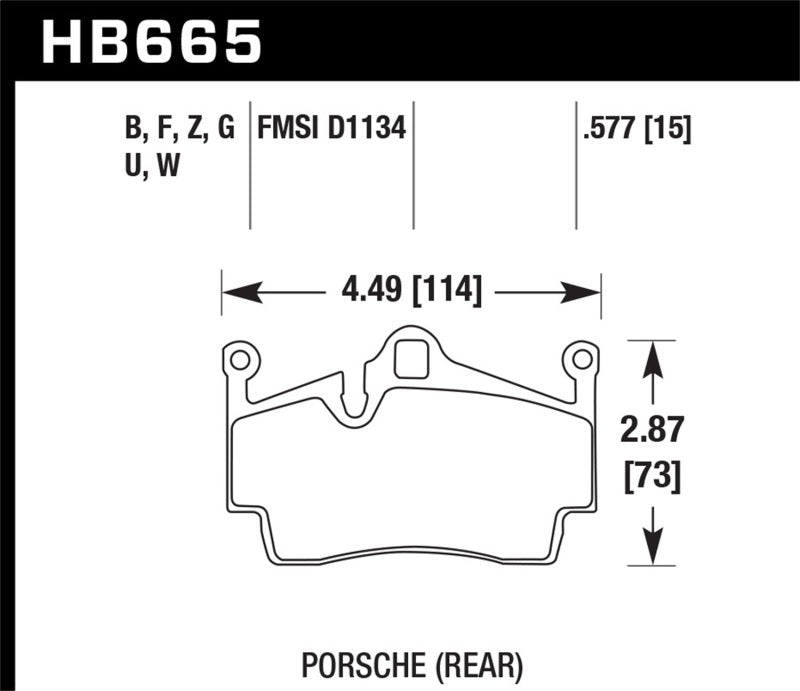 Hawk Disc Brake Pad HB665W.577 Photo - Primary