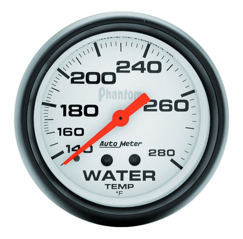 Autometer Gauge, Water Temp, 2 5/8", 140-280 Deg. F, Mechanical, Phantom 5831 Photo - Primary