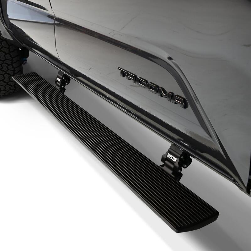 Westin 2024 Toyota Tacoma Double Cab Pro-E Electric Running Boards - Textured Black 29-22785 29-22785 Photo - lifestyle view