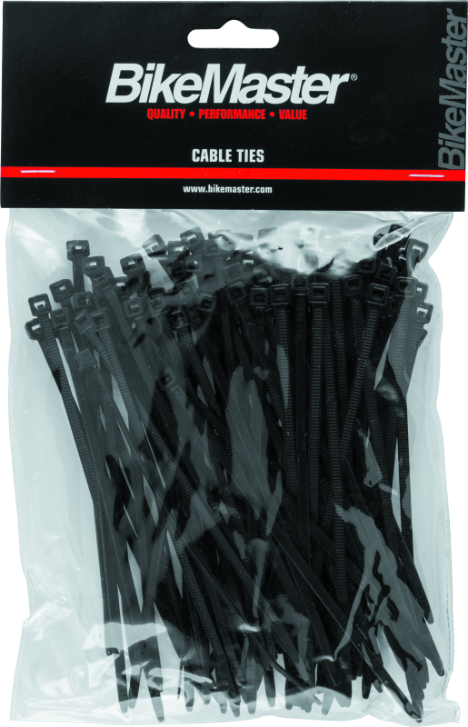 BikeMaster 5.5in Cable Ties (Pack of 100) - Black 151673 151673 Photo - Primary