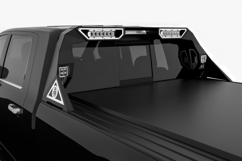Road Armor 10-19 Dodge 1500 iDentity Headache Rack w/Pods/Dual 10in Pod/Brake Lamp Relief/Ring - Raw 4091DHRP-C2-MR 4091DHRP-C2-MR Photo - Primary