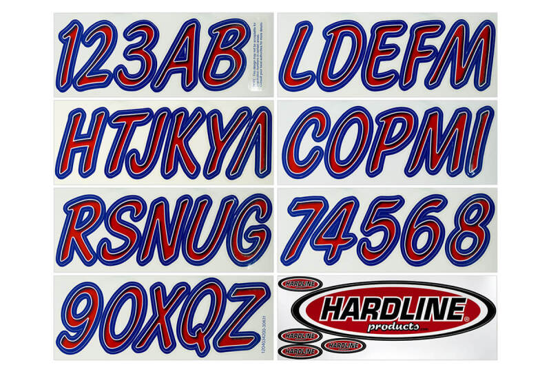 Hardline Boat Lettering Registration Kit 3 in. - 400 Red/Purple REPUG400 REPUG400 Photo - Primary