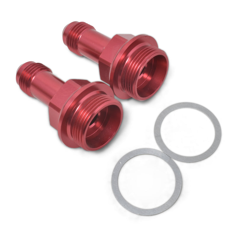Russell 7/8" -20 x -6 AN Male Carb Adapter Fitting (Red Finish) 640360 Photo - out of package
