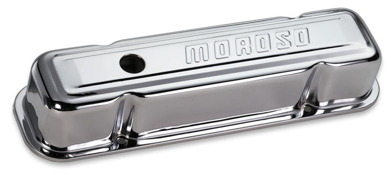 Moroso Stamped Steel Valve Cover, Pontiac, Chrome Plated 68281 Photo - Primary