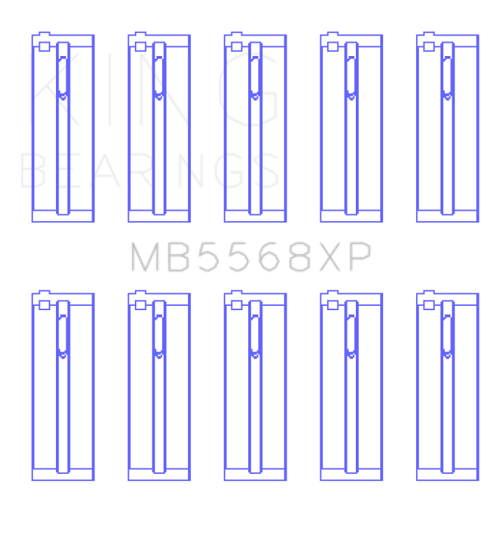 King Engine Bearings King Acura D16A1 / 97-01 Honda H22A4 / 98+ F23A (Size STD) Performance Main Bearing Set MB5568XP MB5568XP Photo - Primary