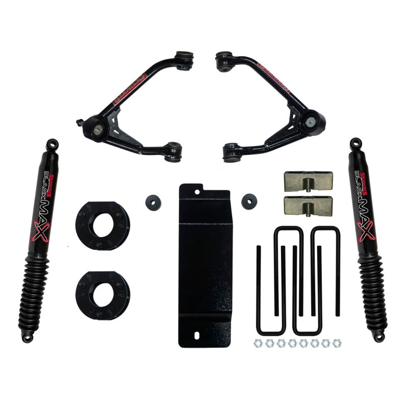 Skyjacker 2007-2013 GM 1500 4WD 3.5-4in UCA Lift Kit w/Rear Black Max B8500 Shocks C7350PB C7350PB Photo - Primary