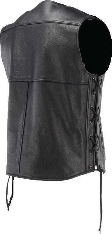 Kuryakyn Leather By River Road Old Skool Leather Vest Black - Large 094433 094433 User 1