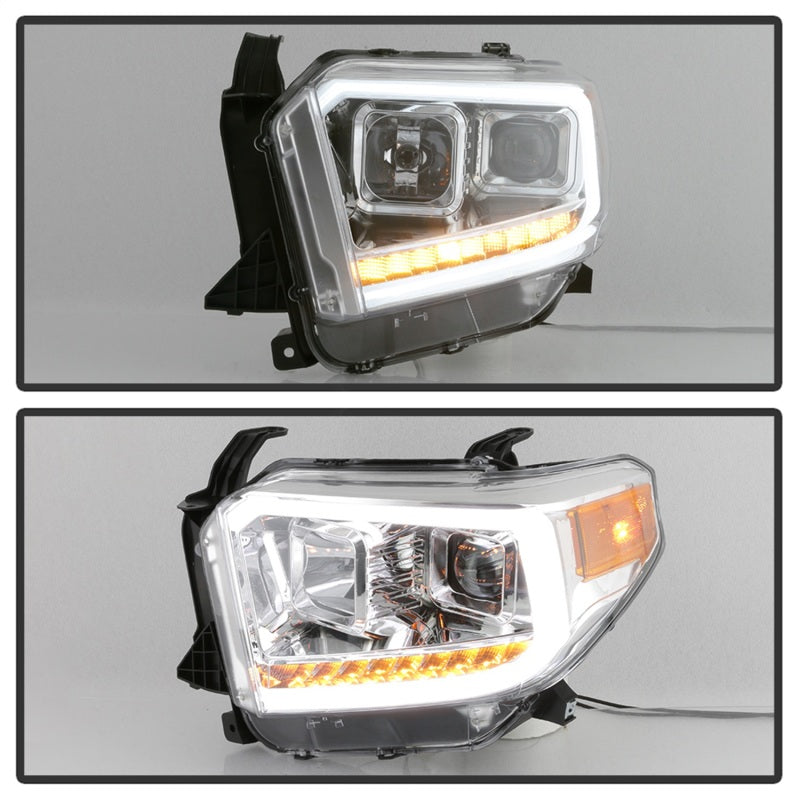 SPYDER xTune 14-17 Toyota Tundra DRL LED Light Bar Projector Headlights - Chrome (PRO-JH-TTU14-LB-C) 9043048 9043048 Photo - Unmounted