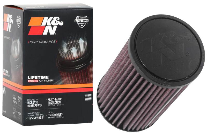K&N Engineering K&N Filter Universal Rubber Filter 2.75in Flange 4.75in Base 4in Top 8in Height RU-5144 RU-5144 Photo - out of package