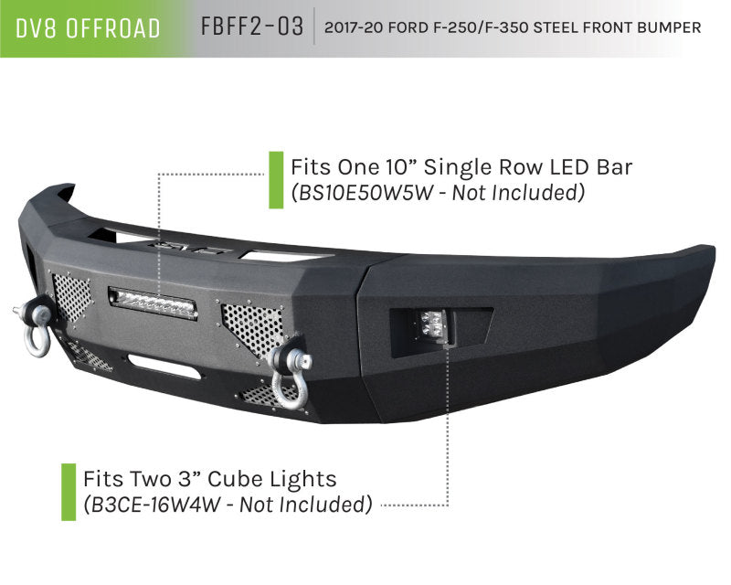 DV8 Offroad 2017+ Ford F-250/F-350/F-450 Front Bumper FBFF2-03 FBFF2-03 Product Brochure - a specific brochure describing a Product