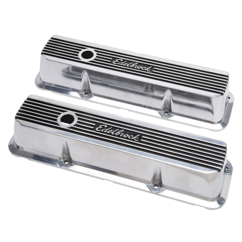 Edelbrock Valve Covers, Elite II, Ford FE, 1958-76, Polished 4277 Photo - Unmounted