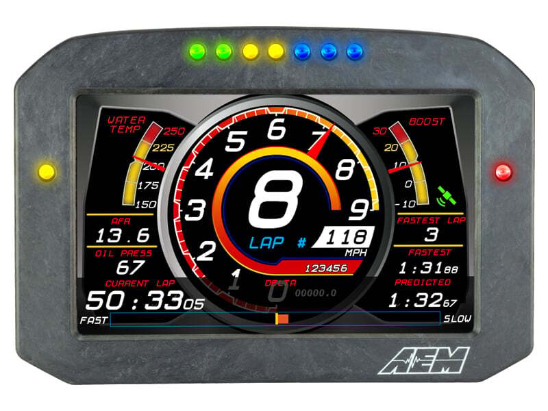 AEM CD-7LG Carbon Logging Flush Digital Dash Display w/ Internal 20Hz GPS & Antenna 30-5703F 30-5703F Photo - out of package