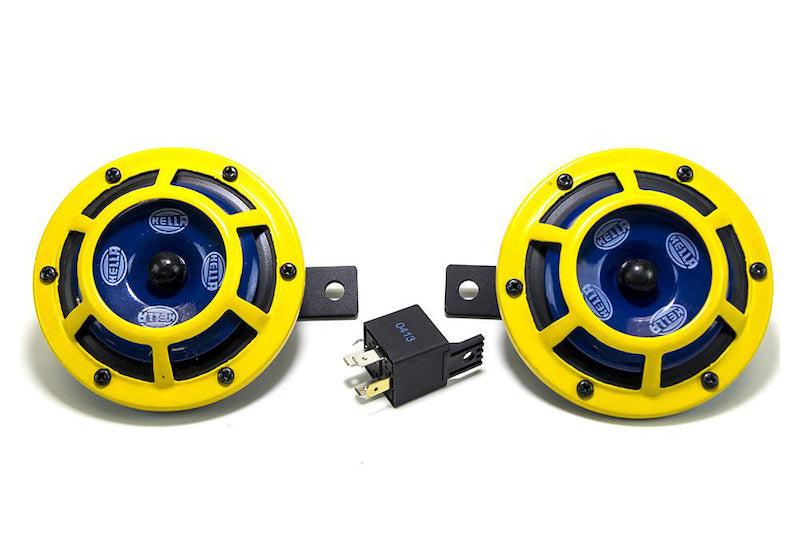 Hella Sharptone Horn Kit 12V 415/350Hz Yellow (3BB922000731 = H31000001) H31000001 Photo - out of package