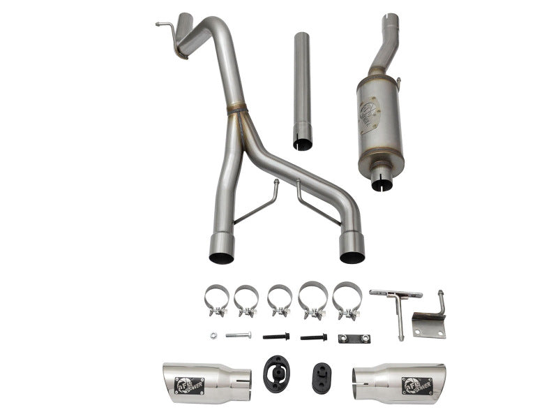 aFe POWER 49-48056P Rebel Series 2-1/2" 409 SS Cat-Back Exhaust System 49-48056-P Photo - Unmounted
