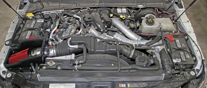 Spectre 11-14 Ford F-Series SD V8-6.7L DSL Air Intake Kit - Polished w/Red Filter 9979 9979 Photo - Mounted