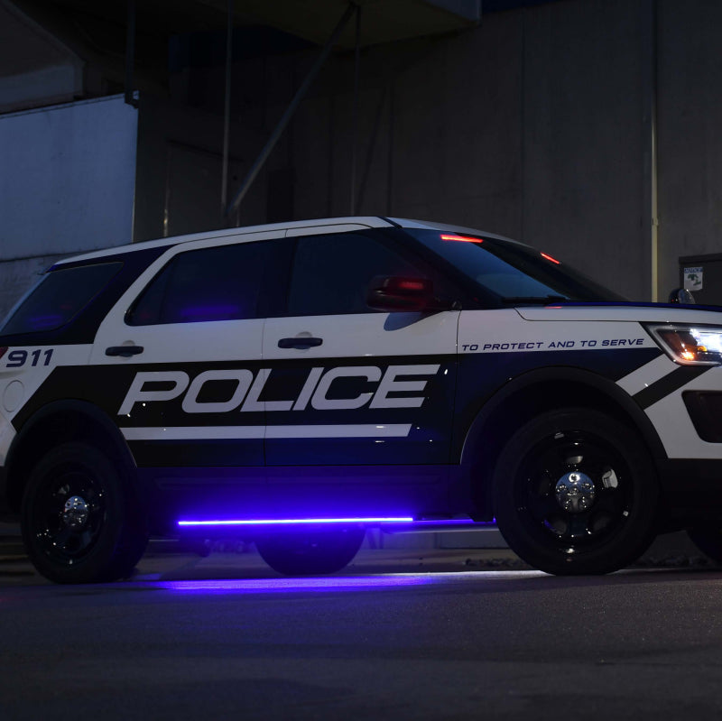 Putco 11-19 Ford Explorer Interceptor Blade Rocker Kits Sideliners - Blue & White w/ White Override 901001260 901001260 Photo - Primary