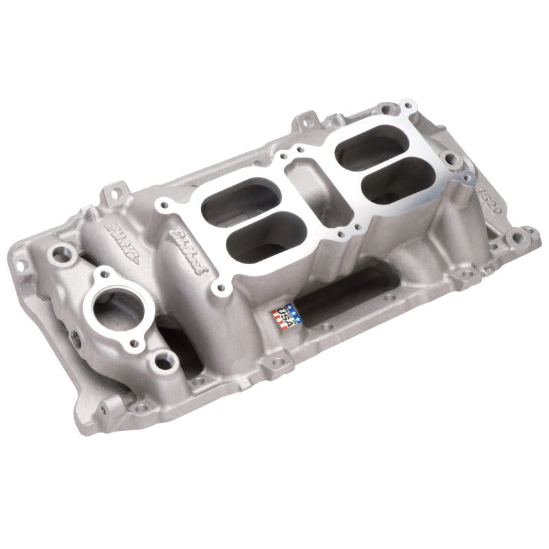 Edelbrock Manifold, Dual Quad, Rpm Air Gap, Bb Chevy Oval Port 7520 Photo - out of package